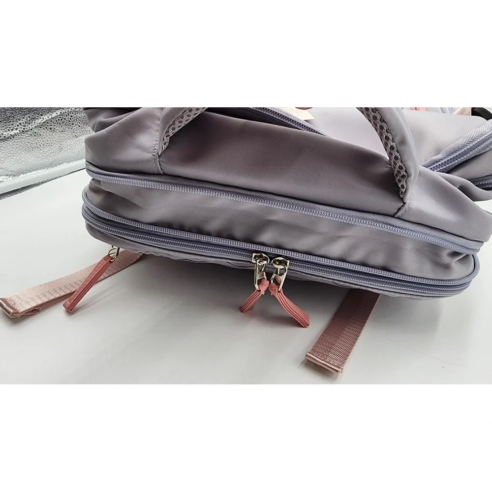 Hanples Travel Backpack Unisex Large Lavender NWT Multi-Pocket Laptop Bag